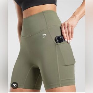Gymshark Pocket Shorts- Dusty Olive